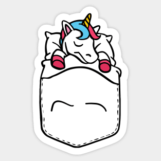 Sleeping Unicorn Pocket Sticker